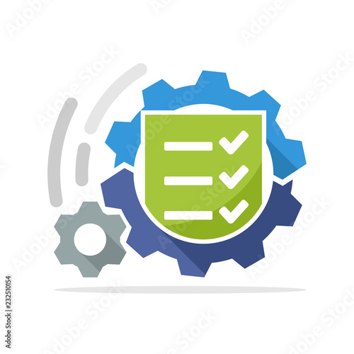 Vector icon illustration with the concept of processing industrial survey data