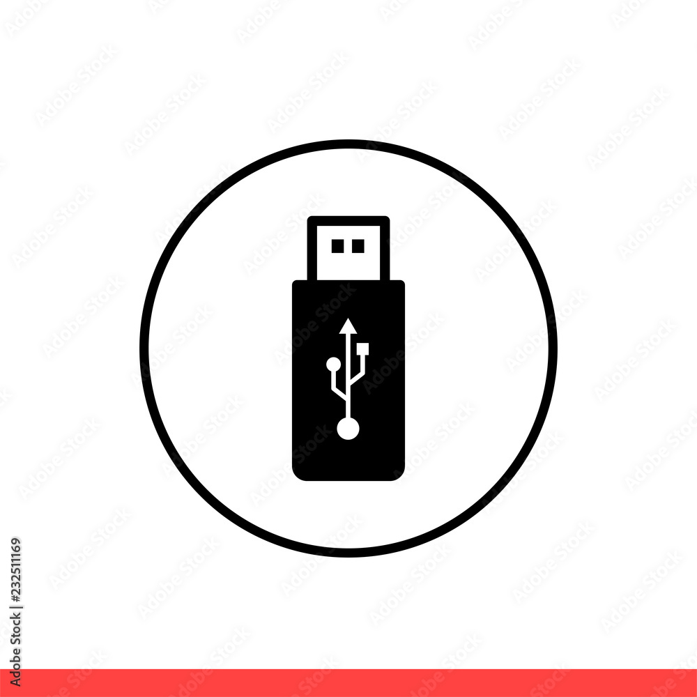 Flash drive icon, usb symbol. Vector illustration Flash drive icon, usb symbol. Vector illustration