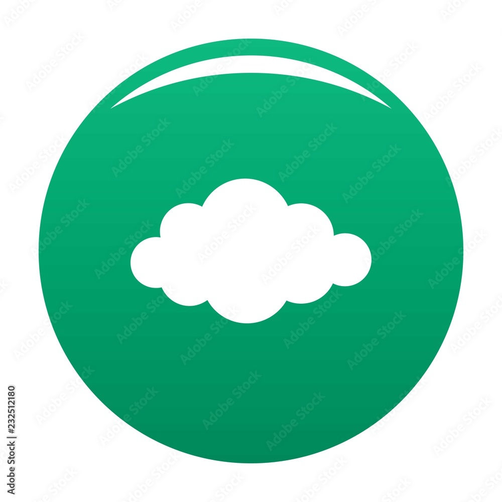 Cloud in sky icon. Simple illustration of cloud in sky vector icon for any design green Cloud in sky icon. Simple illustration of cloud in sky vector icon for any design green