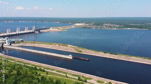 Wallpaper Mural Bridge, Cheboksary Dam, Volga river, Novocheboksarsk, Chuvashia Republic Torontodigital.ca