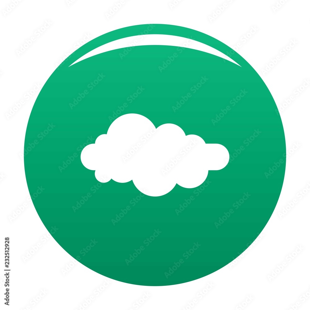 Formed cloud icon. Simple illustration of formed cloud vector icon for any design green Formed cloud icon. Simple illustration of formed cloud vector icon for any design green