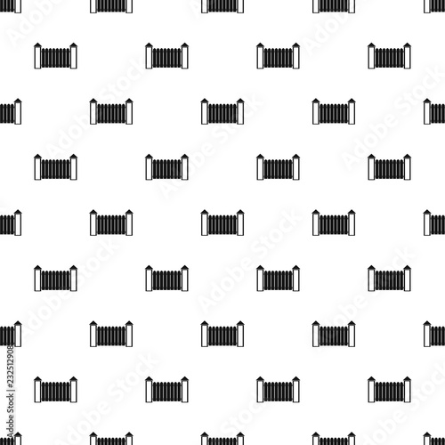 Fence with turret pattern seamless vector repeat geometric for any web design