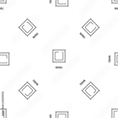 Ravioli pasta pattern seamless vector repeat geometric for any web design