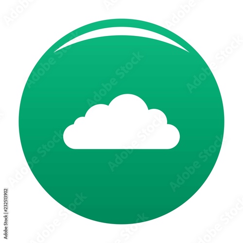 Bottom cloud icon. Simple illustration of bottom cloud vector icon for any design green