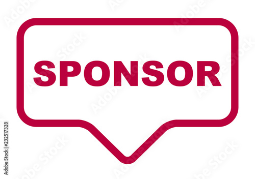 red vector banner sponsor