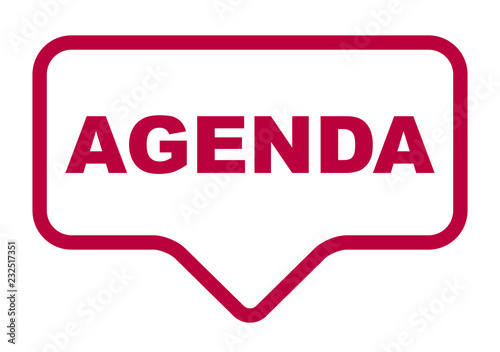 red vector banner agenda