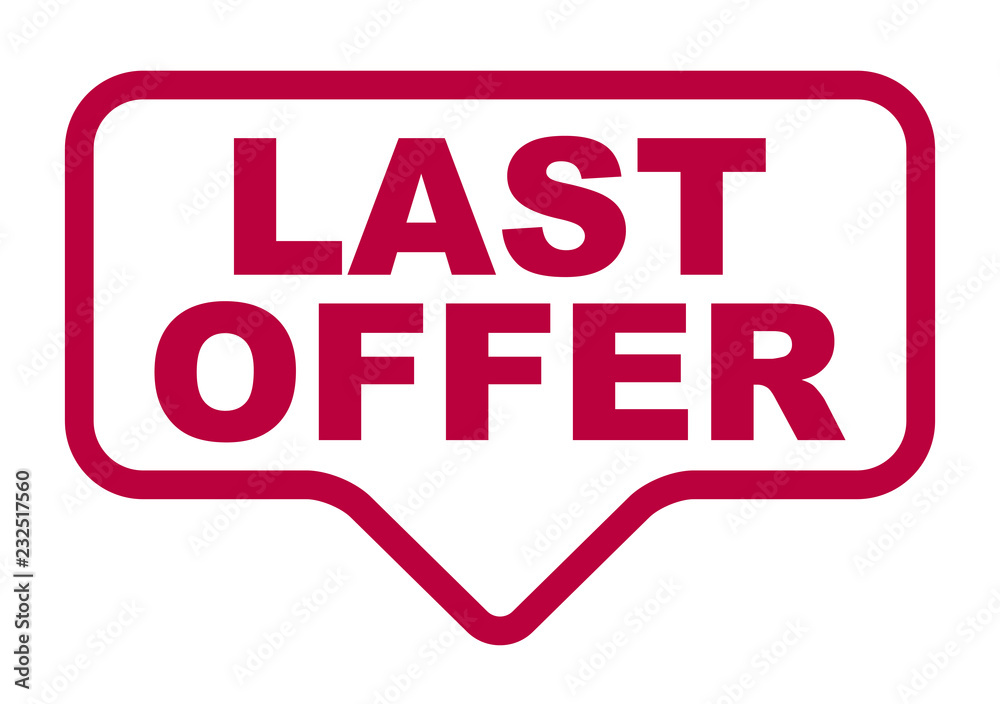 red vector banner last offer
