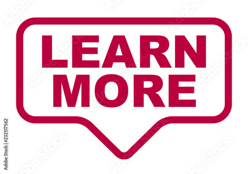 red vector banner learn more