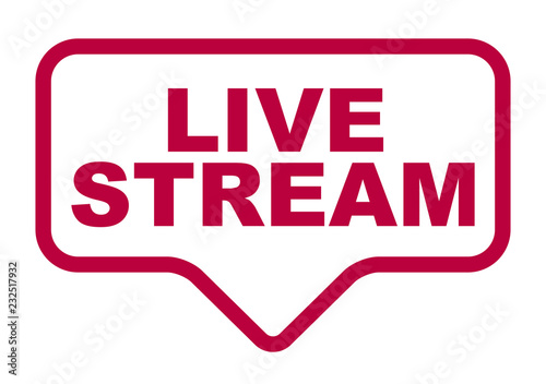 red vector banner live stream