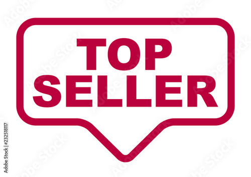 red vector banner top seller