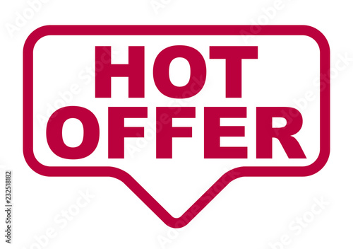 red vector banner hot offer