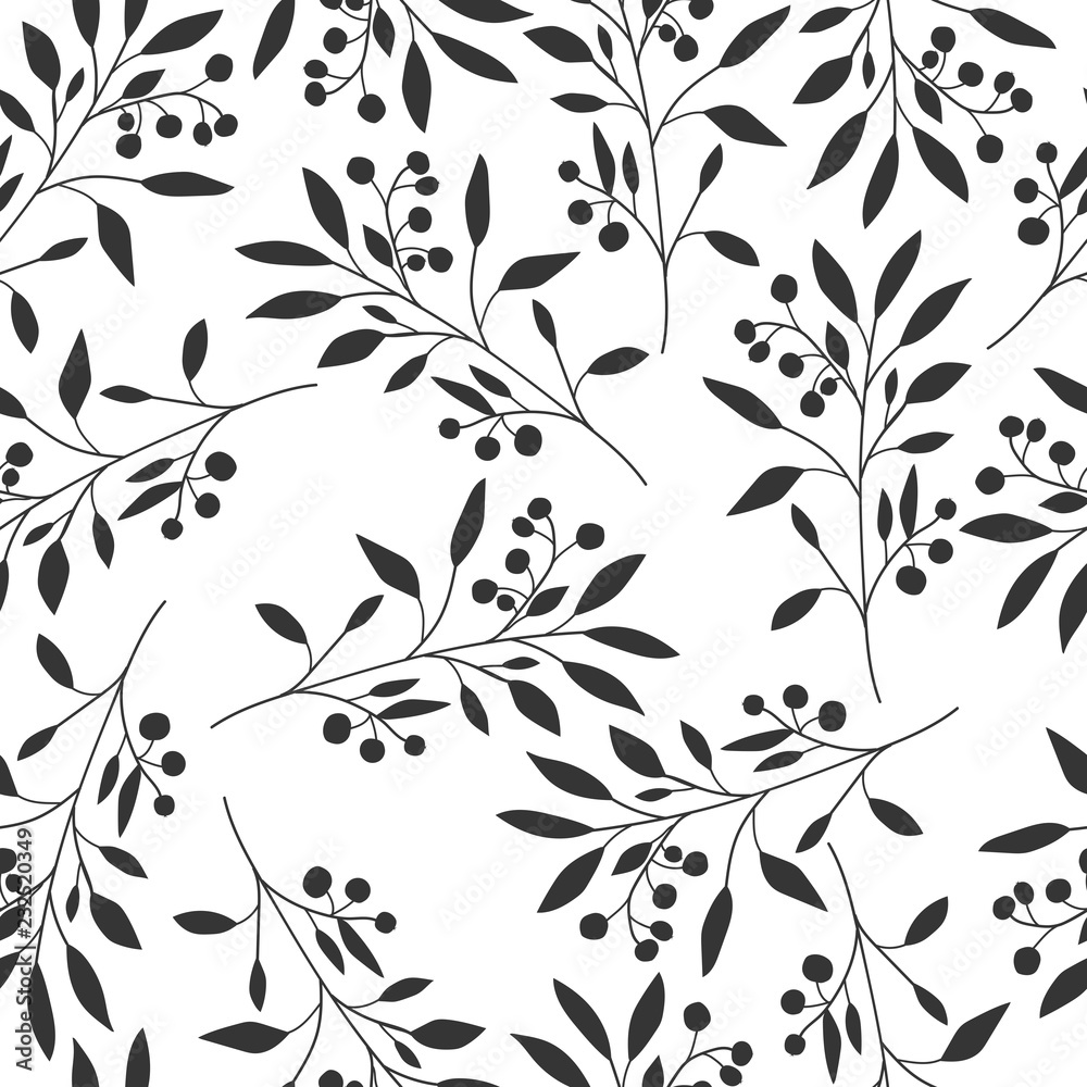Seamless pattern with branches