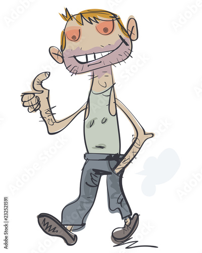 Very strange character. Vector