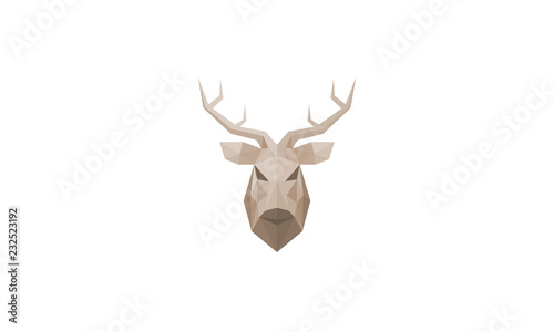 Low Poly vector deer.