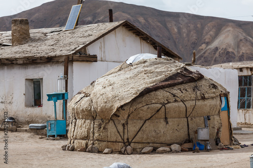 View of Bulunkul village in Tajikistan photo