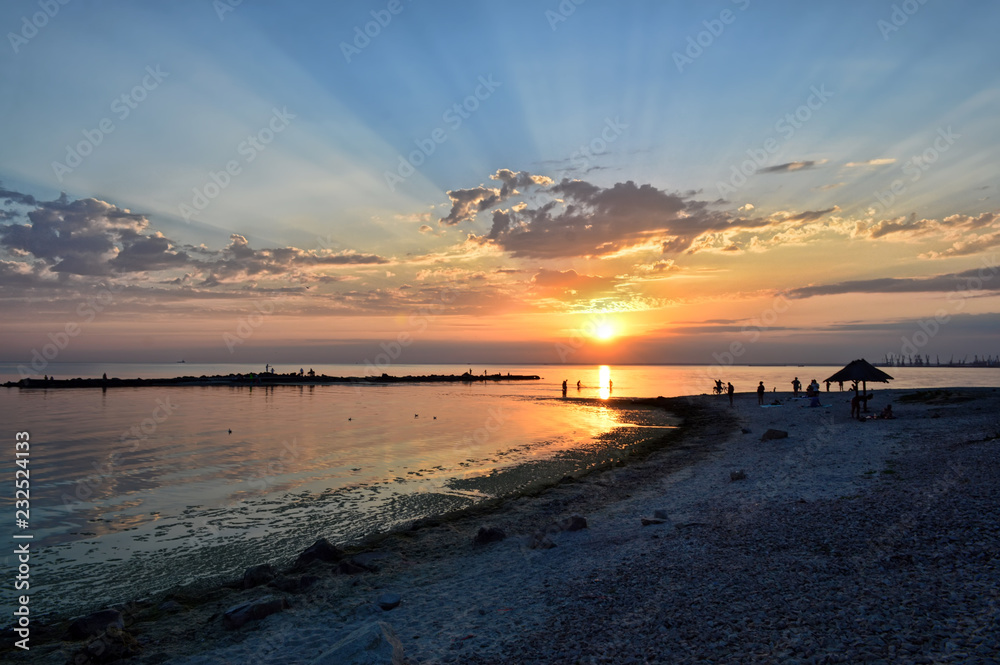 sunset on beach