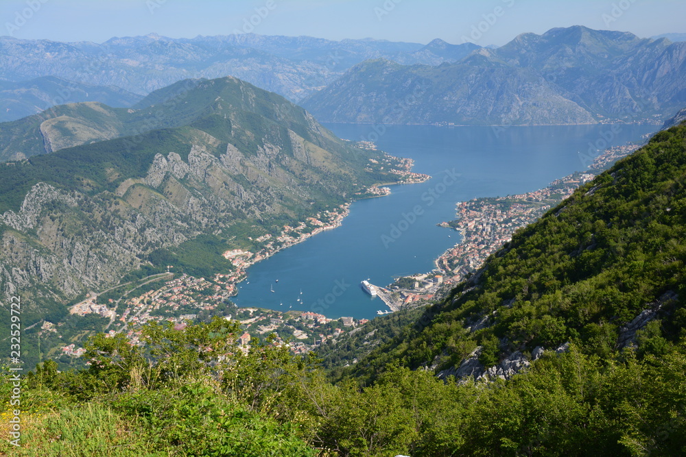 Vue Panoramique Fjord de Kotor Montenegro