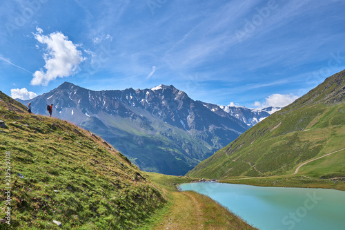 Glacial lake Rifflsee. Austrian Alps. Tyrol photo