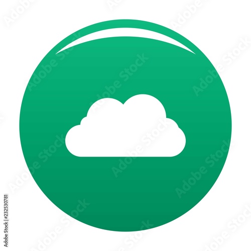 Flying cloud icon. Simple illustration of flying cloud vector icon for any design green