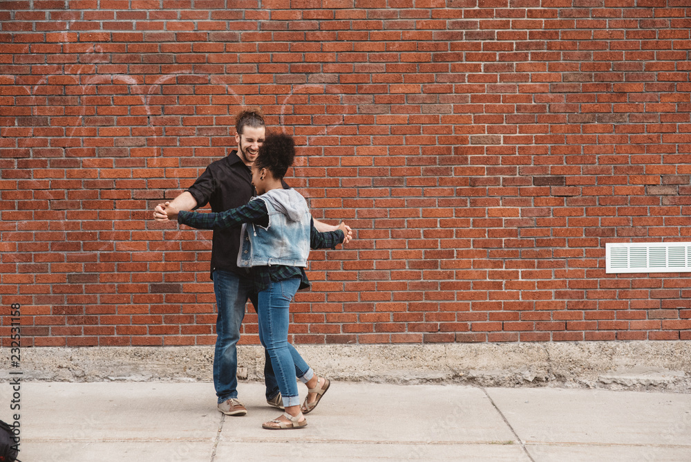 Portraits of a diverse couple in their twenties Portraits of a diverse couple in their twenties