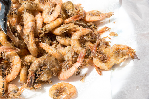 Tasty fried shrimp