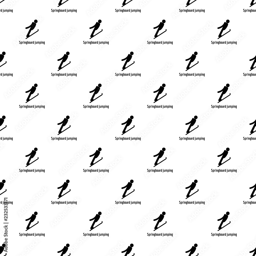 Springboard jumping pattern seamless vector repeat geometric for any web design