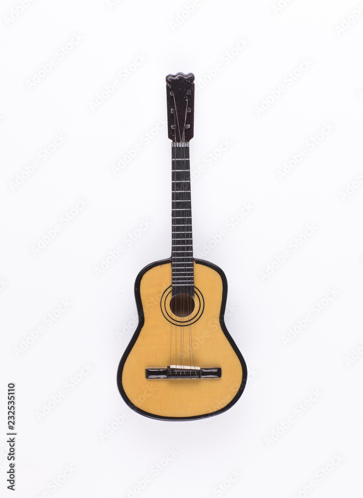 glossy guitar on a white background