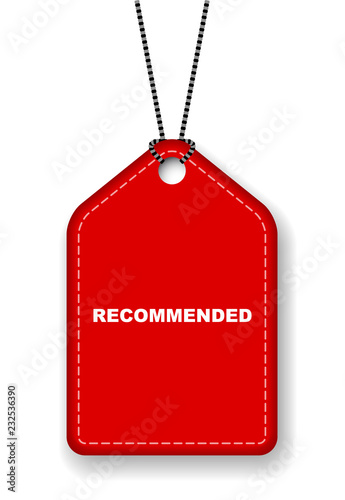 red vector banner recommended