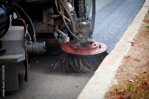 Municipal Cleaning Mashine on the street