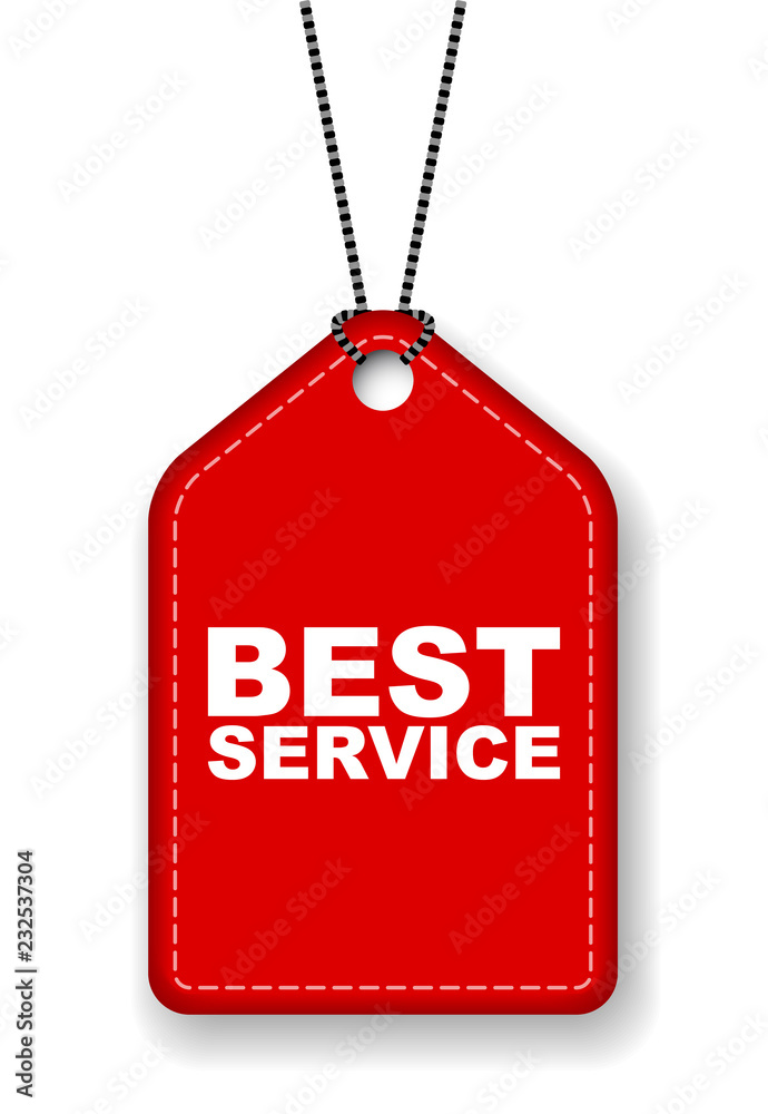 red vector banner best service