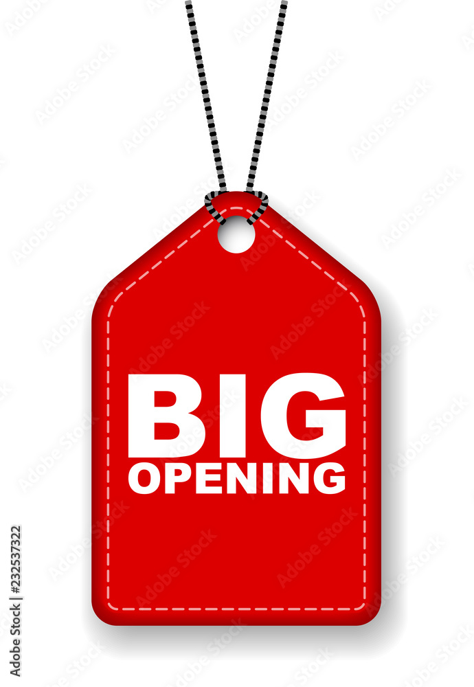 red vector banner big opening