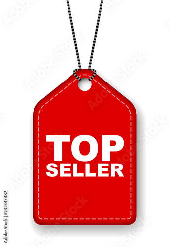 red vector banner top seller