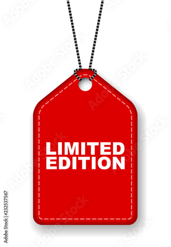 red vector banner limited edition