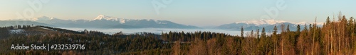 Early morning spring Carpathian mountains