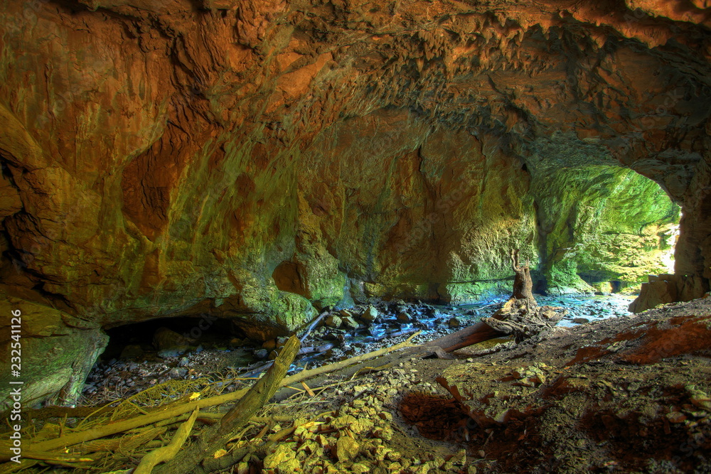 Underground water in a cave, Slovenia