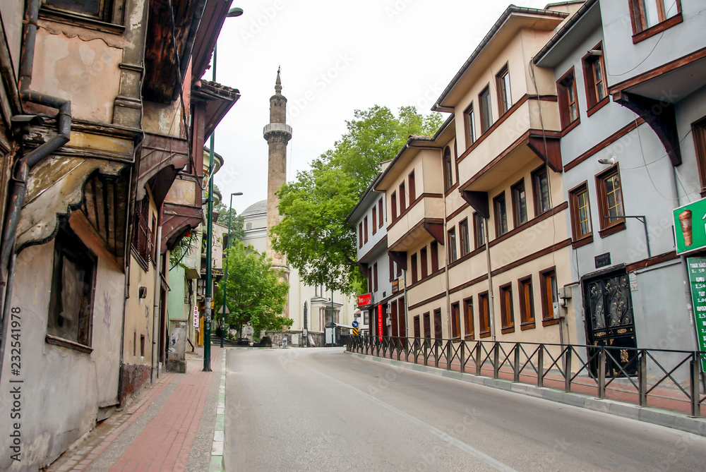 Bursa, Turkey, 29 April 2012: Tophane, Historic Mansions
