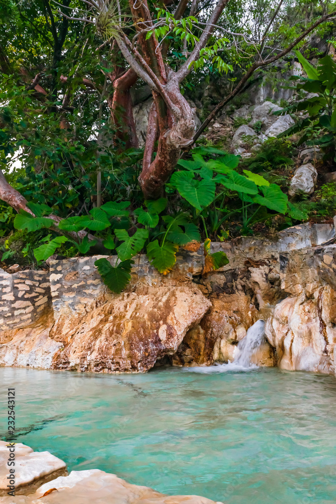 Thermal water pools in Tolantongo, Mexico