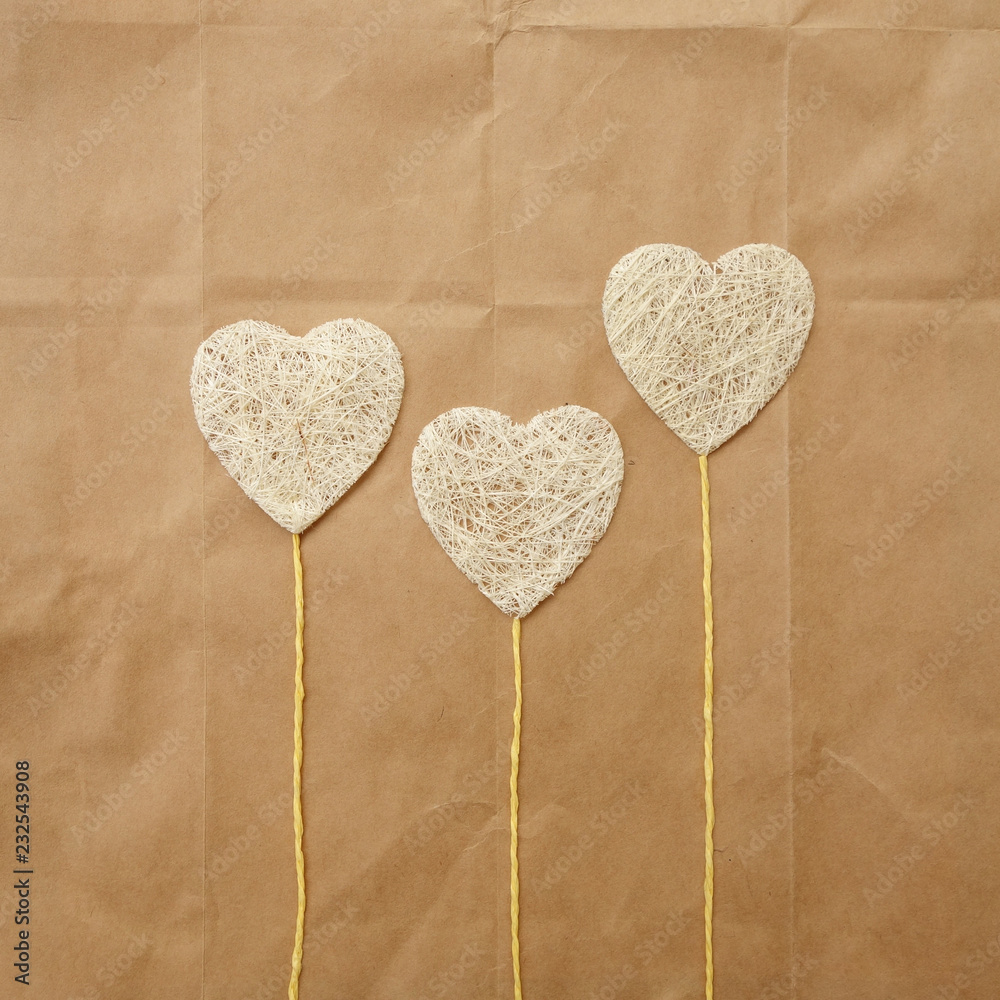 Love Hearts Craft Paper Background Love Hearts Craft Paper Background