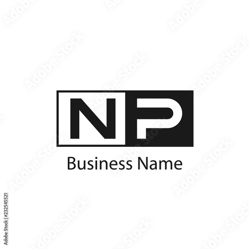 Initial letter NP logo template Design