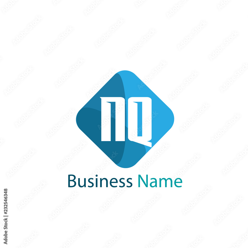 Initial letter NQ logo template Design Initial letter NQ logo template Design