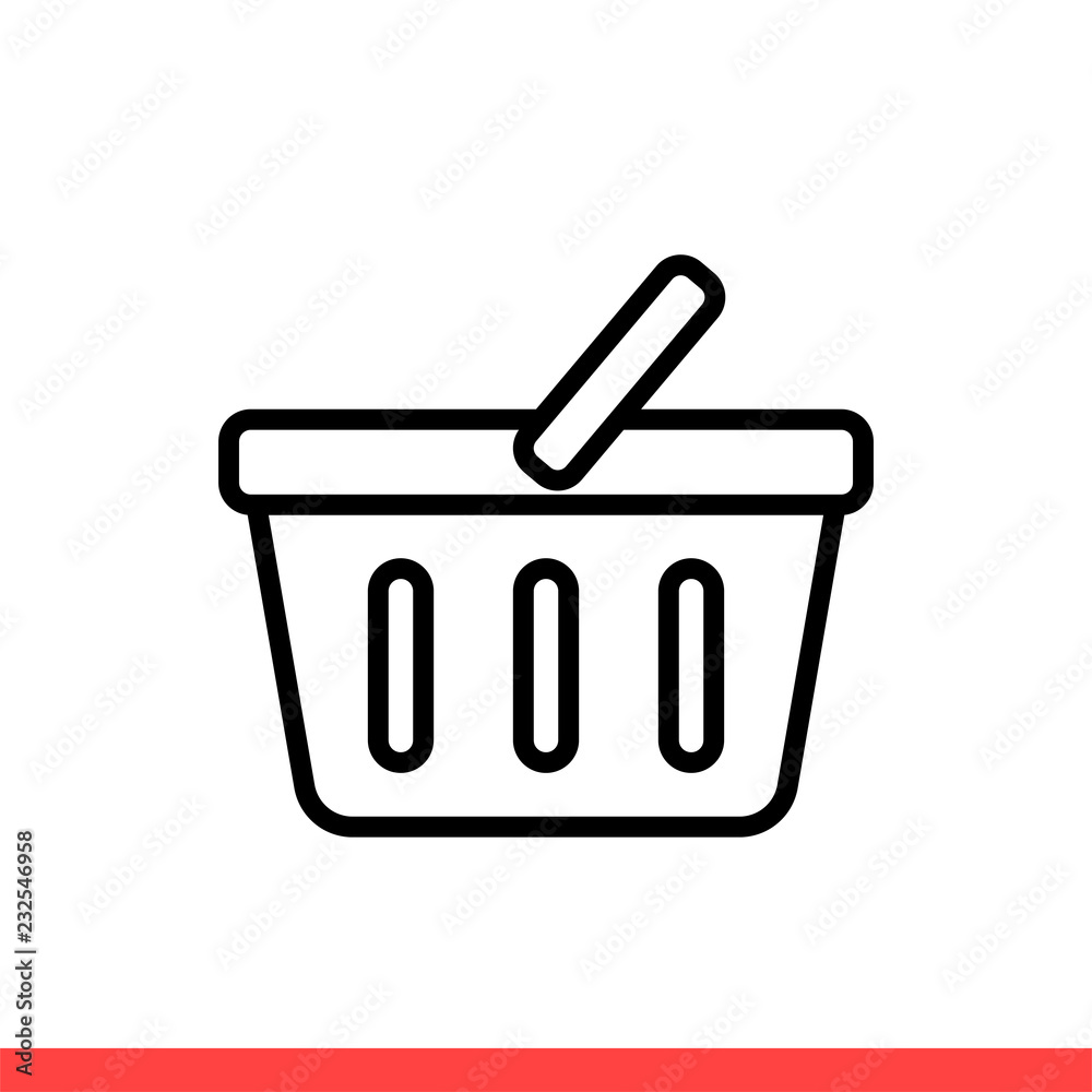 Basket icon, shopping symbol. Vector illustration Basket icon, shopping symbol. Vector illustration