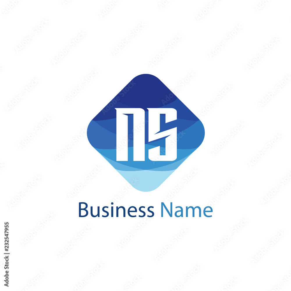 Initial letter NS logo template Design Initial letter NS logo template Design