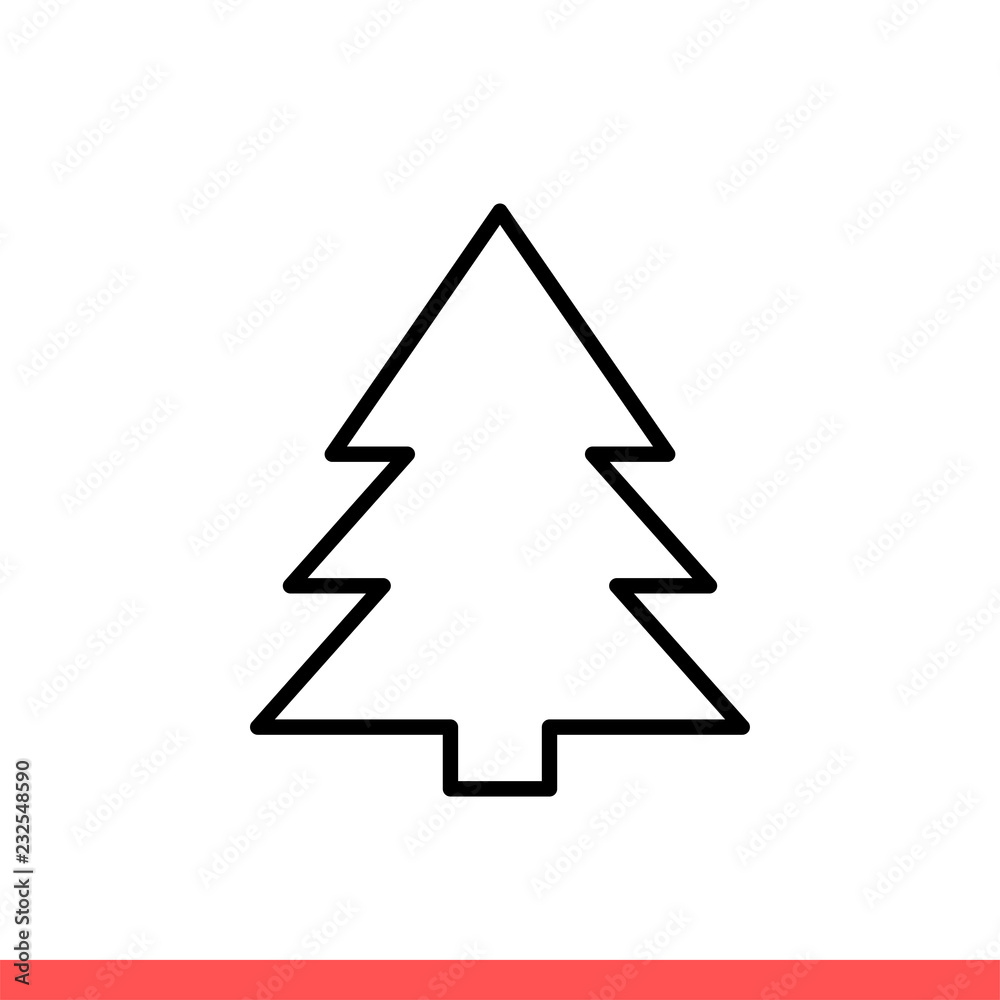 Christmas tree icon, vector illustration Christmas tree icon, vector illustration