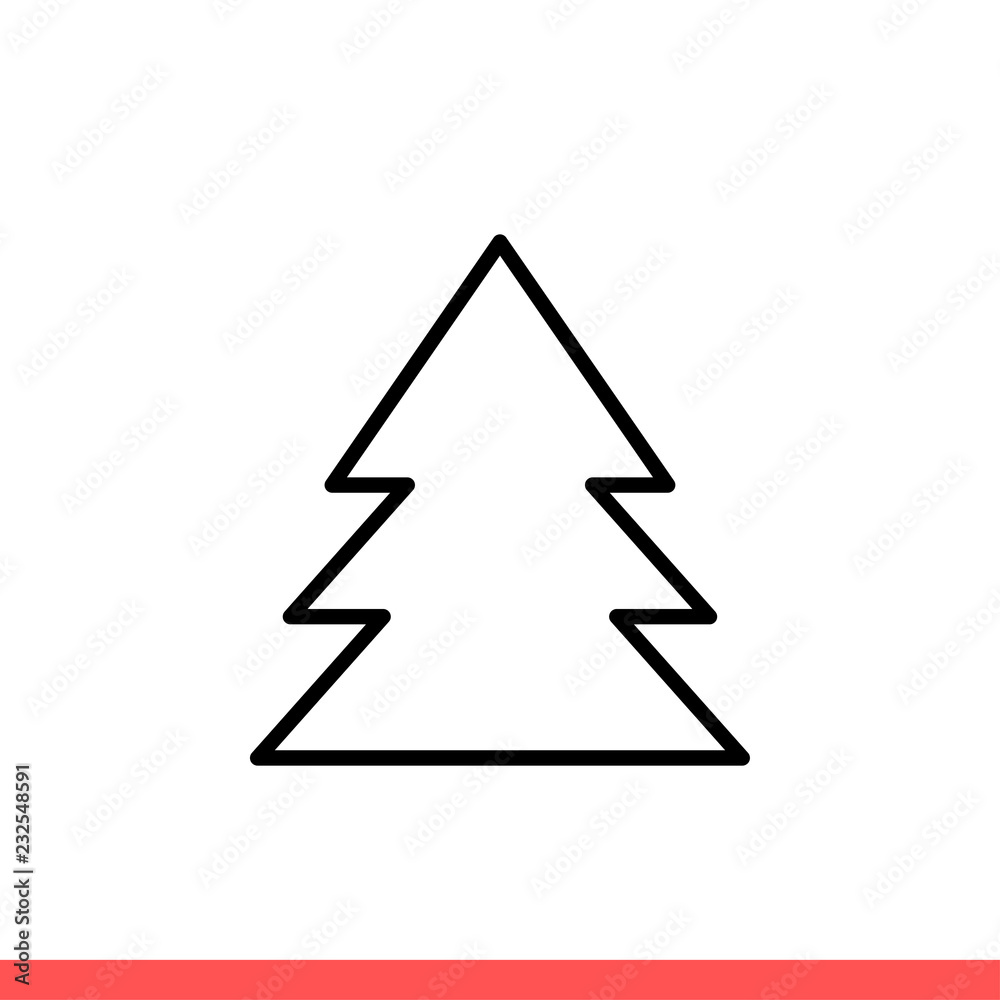 Christmas tree icon, vector illustration Christmas tree icon, vector illustration