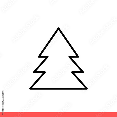 Christmas tree icon  vector illustration