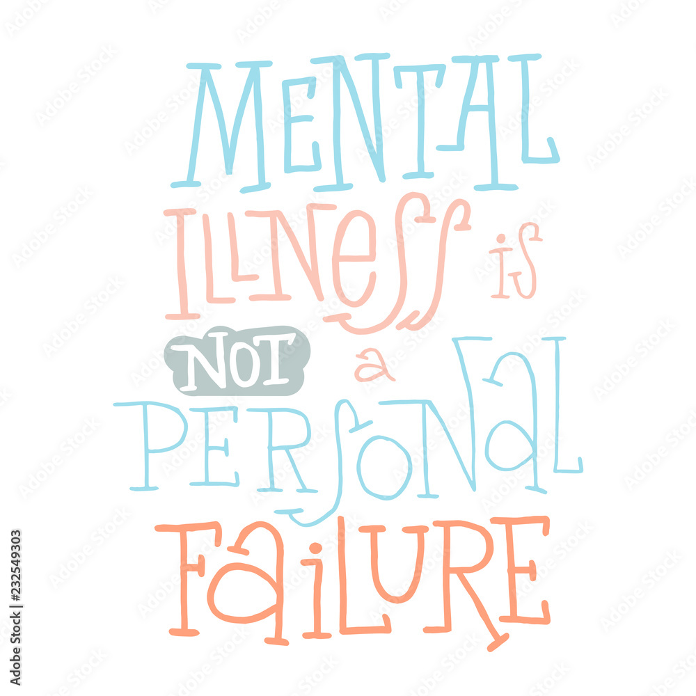 Mental Health Quotes Vector illustration Type template