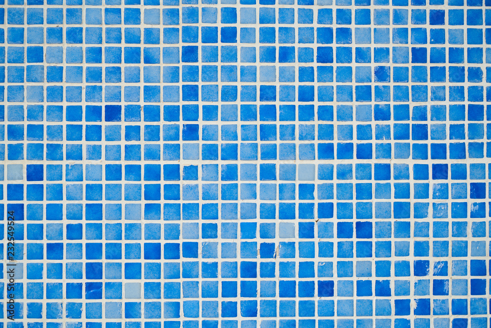 Fototapeta premium Blue pool tiles