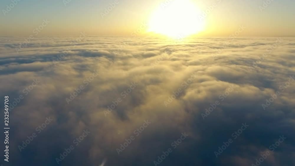 fly over the clouds 4k timelaps