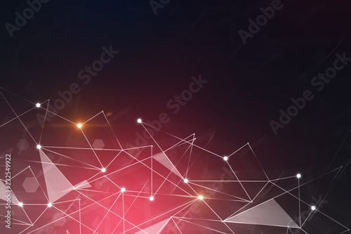 Red and black polygonal background