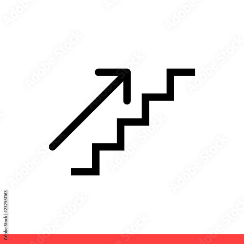 Принти на полотні Upstairs icon, vector illustration